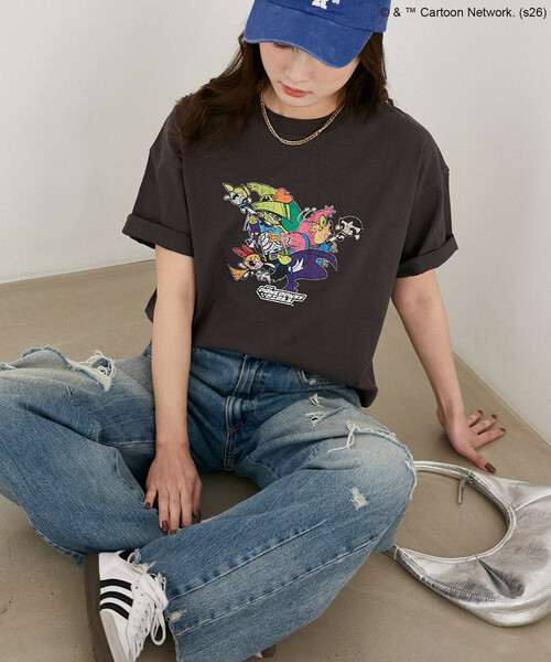 PUBLUX(パブリュクス)の「PUBLUX/パブリュクス 【THE POWERPUFF GIRLS】パワーパフ ガールズ フロントアート Tシャツ 限定展開(Tシャツ/カットソー・レディース・ライトグレー/チャコールグレー/オフホワイト・フリ-)」の6枚目の写真