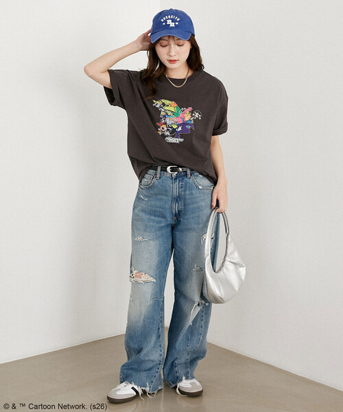 PUBLUX(パブリュクス)の「PUBLUX/パブリュクス 【THE POWERPUFF GIRLS】パワーパフ ガールズ フロントアート Tシャツ 限定展開(Tシャツ/カットソー・レディース・ライトグレー/チャコールグレー/オフホワイト・フリ-)」の8枚目の写真