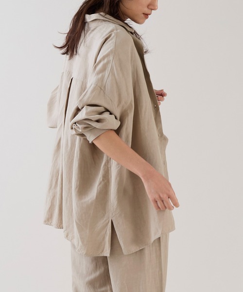 marmors（マルモア）の「【marmors】ワイヤーシャツ+タンクトップ〈セットアップ対応〉（シャツ/ブラウス・レディース・ブラウン/カーキ/ベージュ・36）」の12枚目の写真