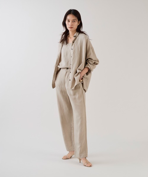 marmors（マルモア）の「【marmors】ワイヤーシャツ+タンクトップ〈セットアップ対応〉（シャツ/ブラウス・レディース・ブラウン/カーキ/ベージュ・36）」の13枚目の写真