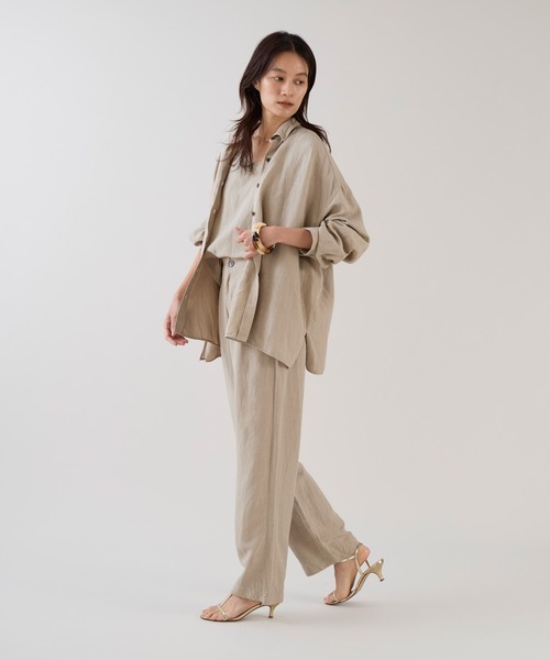 marmors（マルモア）の「【marmors】ワイヤーシャツ+タンクトップ〈セットアップ対応〉（シャツ/ブラウス・レディース・ブラウン/カーキ/ベージュ・36）」の14枚目の写真