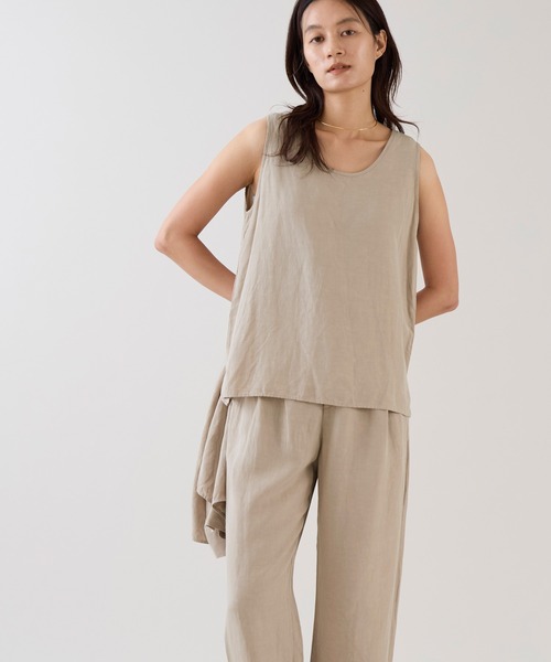 marmors（マルモア）の「【marmors】ワイヤーシャツ+タンクトップ〈セットアップ対応〉（シャツ/ブラウス・レディース・ブラウン/カーキ/ベージュ・36）」の15枚目の写真