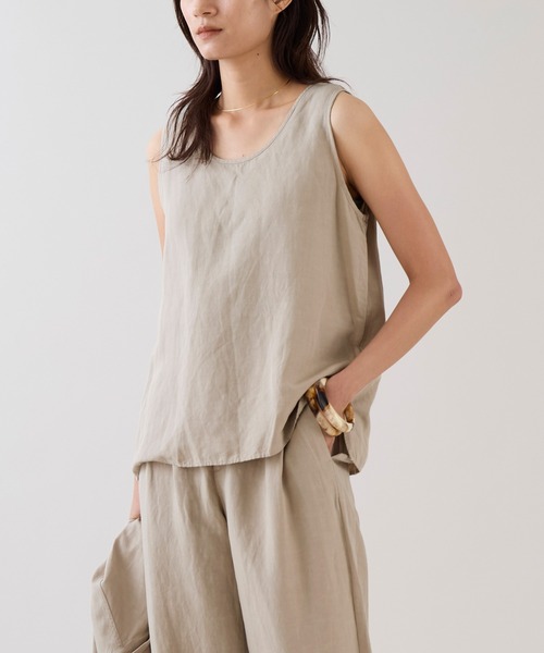 marmors（マルモア）の「【marmors】ワイヤーシャツ+タンクトップ〈セットアップ対応〉（シャツ/ブラウス・レディース・ブラウン/カーキ/ベージュ・36）」の16枚目の写真