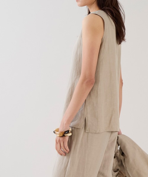 marmors（マルモア）の「【marmors】ワイヤーシャツ+タンクトップ〈セットアップ対応〉（シャツ/ブラウス・レディース・ブラウン/カーキ/ベージュ・36）」の17枚目の写真