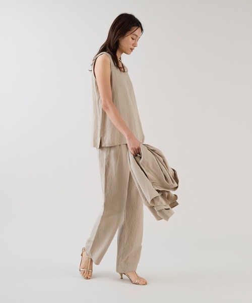 marmors（マルモア）の「【marmors】ワイヤーシャツ+タンクトップ〈セットアップ対応〉（シャツ/ブラウス・レディース・ブラウン/カーキ/ベージュ・36）」の20枚目の写真