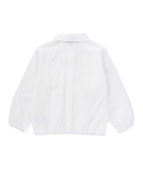 BeBe(ベベ)の「シアーチェックオーバーシャツ+ロゴ半袖Tシャツセット(100~160cm)(シャツ/ブラウス・キッズ・ブルー/ホワイト・130cm/150cm/140cm)」の12枚目の写真