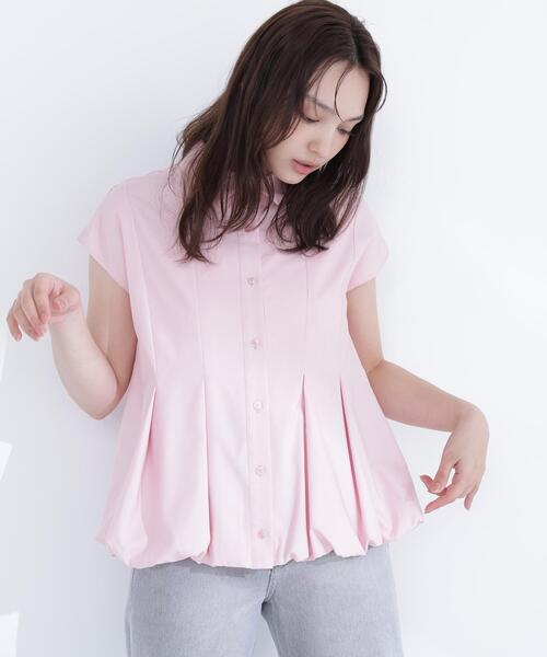 NATURAL BEAUTY BASIC(ナチュラルビューティーベーシック)の「バルーンヘムシャツ(シャツ/ブラウス・レディース・ブルー/オフホワイト/ネイビー/ピンク・FREE)」の8枚目の写真