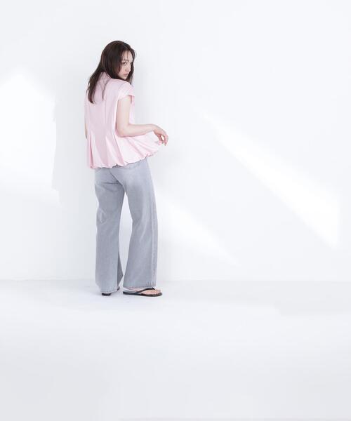 NATURAL BEAUTY BASIC(ナチュラルビューティーベーシック)の「バルーンヘムシャツ(シャツ/ブラウス・レディース・ブルー/オフホワイト/ネイビー/ピンク・FREE)」の6枚目の写真