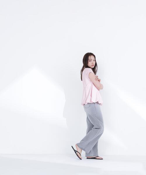 NATURAL BEAUTY BASIC(ナチュラルビューティーベーシック)の「バルーンヘムシャツ(シャツ/ブラウス・レディース・ブルー/オフホワイト/ネイビー/ピンク・FREE)」の8枚目の写真