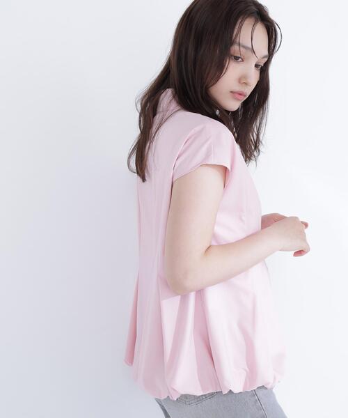 NATURAL BEAUTY BASIC(ナチュラルビューティーベーシック)の「バルーンヘムシャツ(シャツ/ブラウス・レディース・ブルー/オフホワイト/ネイビー/ピンク・FREE)」の10枚目の写真