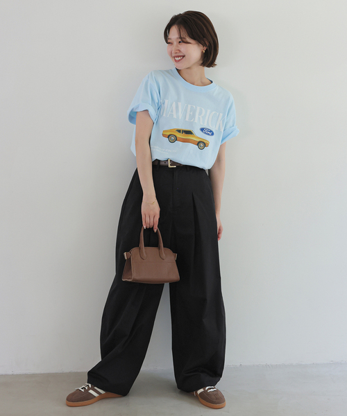 SLOBE IENA(スローブイエナ)の「《接触冷感/追加3》ライトチノタックカーブトラウザー(チノパンツ・レディース・ベージュ/ブラック・38/36)」の19枚目の写真