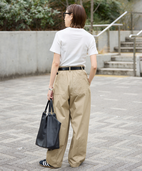 SLOBE IENA(スローブイエナ)の「《接触冷感/追加3》ライトチノタックカーブトラウザー(チノパンツ・レディース・ベージュ/ブラック・38/36)」の16枚目の写真
