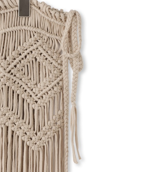 SALON adam et rope'（サロン アダム エ ロペ）の「マクラメマルチWAYラップスカート（スカート・レディース・ブラック/ベージュ・FREE）」の6枚目の写真