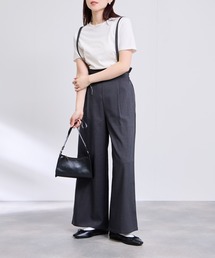 Free nature リネンライク サロペット Tシャツ アンサンブル
