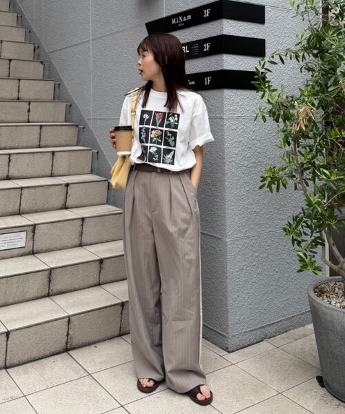 CIAOPANIC TYPY(チャオパニックティピー)の「【UNISEX】【プラスサイズあり】フラワーコレクションTEE(Tシャツ/カットソー・レディース・グレー/チャコールグレー/ホワイト・MEDIUM/XX-LARGE/LARGE)」の6枚目の写真