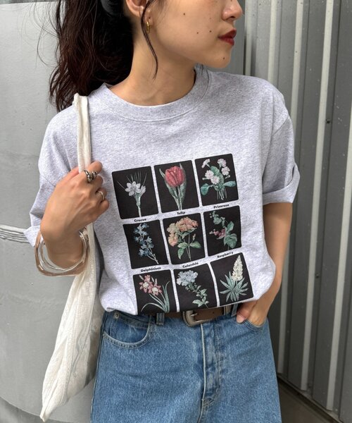 CIAOPANIC TYPY(チャオパニックティピー)の「【UNISEX】【プラスサイズあり】フラワーコレクションTEE(Tシャツ/カットソー・レディース・グレー/チャコールグレー/ホワイト・MEDIUM/XX-LARGE/LARGE)」の17枚目の写真