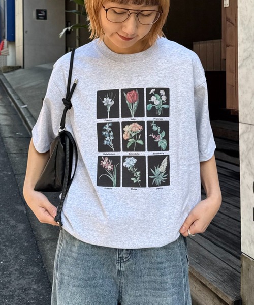 CIAOPANIC TYPY（チャオパニックティピー）の「【UNISEX】フラワーコレクションTEE（Tシャツ/カットソー・レディース・グレー/チャコールグレー/ホワイト・MEDIUM/XX-LARGE/LARGE）」の3枚目の写真