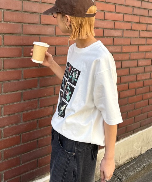 CIAOPANIC TYPY（チャオパニックティピー）の「【UNISEX】フラワーコレクションTEE（Tシャツ/カットソー・レディース・グレー/チャコールグレー/ホワイト・MEDIUM/XX-LARGE/LARGE）」の6枚目の写真