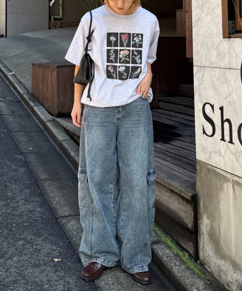 CIAOPANIC TYPY（チャオパニックティピー）の「【UNISEX】フラワーコレクションTEE（Tシャツ/カットソー・レディース・グレー/チャコールグレー/ホワイト・MEDIUM/XX-LARGE/LARGE）」の12枚目の写真