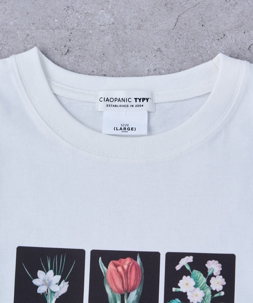 CIAOPANIC TYPY（チャオパニックティピー）の「【UNISEX】フラワーコレクションTEE（Tシャツ/カットソー・レディース・グレー/チャコールグレー/ホワイト・MEDIUM/XX-LARGE/LARGE）」の9枚目の写真