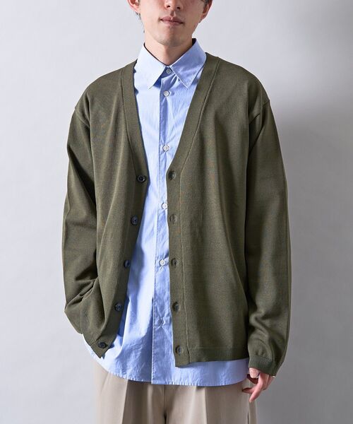 CRAFT STANDARD BOUTIQUE(クラフトスタンダードブティック)の「ドライニットカーディガン(カーディガン/ボレロ・メンズ・ブルー系その他7/ブラック/カーキ・L/M)」の10枚目の写真