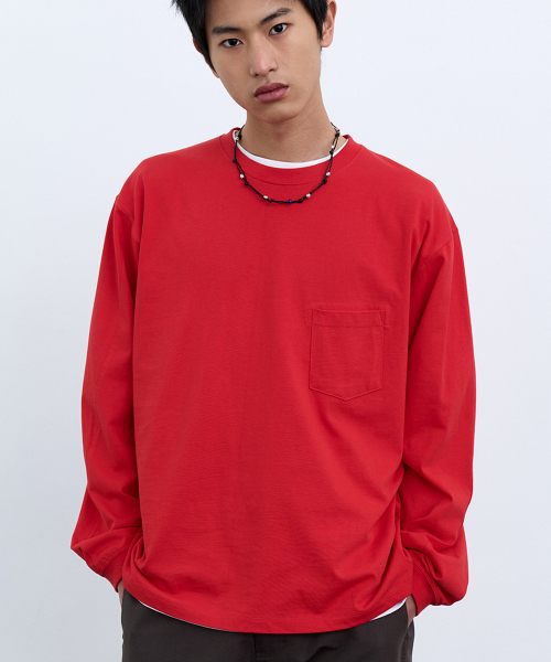 YOUCHE PRET A PORTER(ユッシュプレタポルテ)の「SQ SLANT LONG SLEEVE TEE Scarlet Red(Tシャツ/カットソー・メンズ・その他・MEDIUM/LARGE)」の3枚目の写真