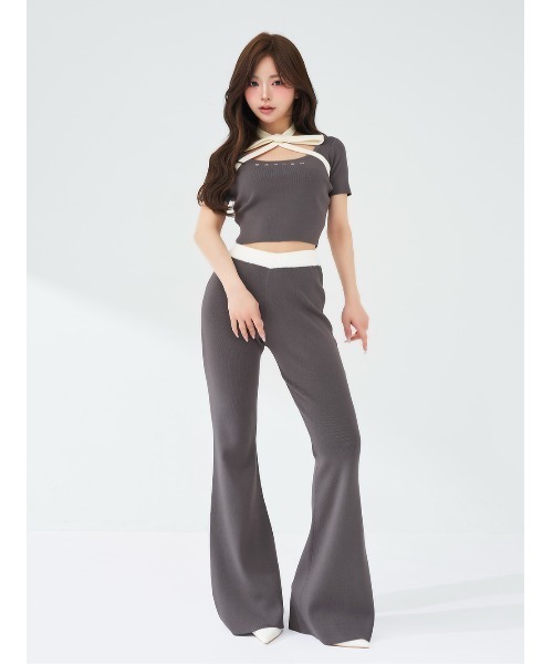 darich ダーリッチ ニットボレロリボンベアトップス Darich - Darich☆ニットボレロリボンベアトップスGRY新品未使用タグ