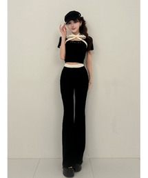 Darich（ダーリッチ）の「ホルターリボンロゴニットセットアップ