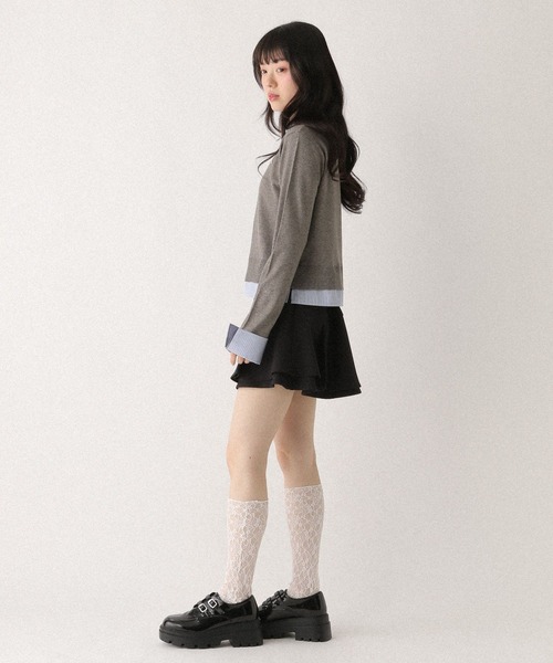 Heather（ヘザー）の「ハイウエストフリルヘムミニスカート　666421（スカート・レディース・グレー/ブラック・S/M）」の17枚目の写真