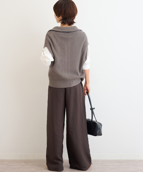 JOURNAL STANDARD relume(ジャーナルスタンダード レリューム)の「《追加》N/Rダブルストライプパンツ(その他パンツ・レディース・ブラウン/ネイビー・36/38)」の3枚目の写真