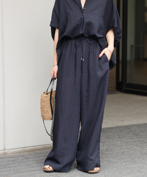 JOURNAL STANDARD relume(ジャーナルスタンダード レリューム)の「《追加》N/Rダブルストライプパンツ(その他パンツ・レディース・ブラウン/ネイビー・36/38)」の9枚目の写真