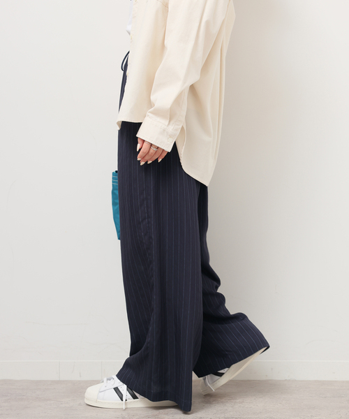 JOURNAL STANDARD relume(ジャーナルスタンダード レリューム)の「《追加》N/Rダブルストライプパンツ(その他パンツ・レディース・ブラウン/ネイビー・36/38)」の16枚目の写真