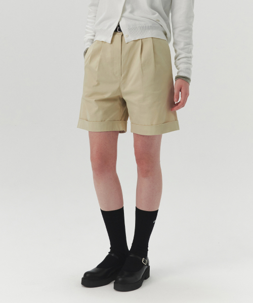 LEVAR(レバー)の「Cotton Chino Short Pants - Beige(その他パンツ・レディース・その他・SMALL/MEDIUM)」の1枚目の写真