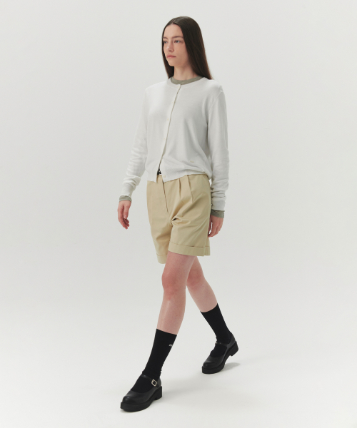 LEVAR(レバー)の「Cotton Chino Short Pants - Beige(その他パンツ・レディース・その他・SMALL/MEDIUM)」の3枚目の写真