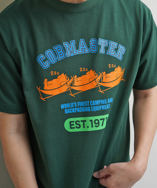 ZIP FIVE(ジップファイブ)の「COBMASTER TC度詰め天竺 ハンモックベアー ベーシック プリント半袖Tシャツ(Tシャツ/カットソー・メンズ・ホワイト/ダークグリーン/ブルー/ブラック・MEDIUM/LARGE/X-LARGE)」の20枚目の写真