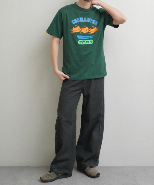 ZIP FIVE(ジップファイブ)の「COBMASTER TC度詰め天竺 ハンモックベアー ベーシック プリント半袖Tシャツ(Tシャツ/カットソー・メンズ・ホワイト/ダークグリーン/ブルー/ブラック・MEDIUM/LARGE/X-LARGE)」の18枚目の写真