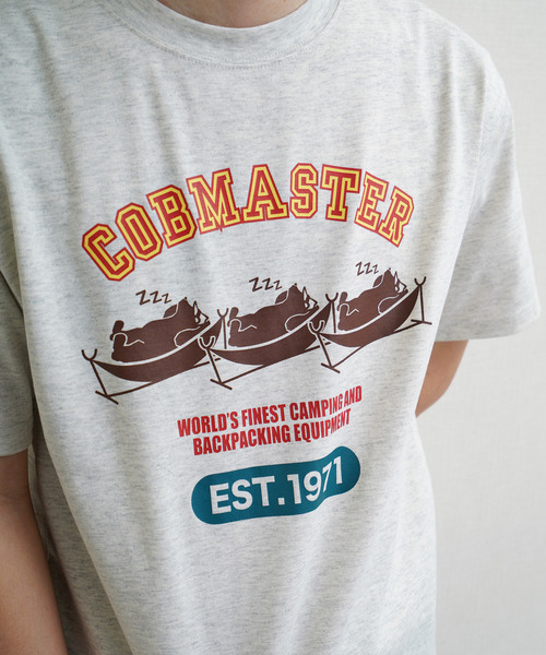 ZIP FIVE(ジップファイブ)の「COBMASTER TC度詰め天竺 ハンモックベアー ベーシック プリント半袖Tシャツ(Tシャツ/カットソー・メンズ・ホワイト/ダークグリーン/ブルー/ブラック・MEDIUM/LARGE/X-LARGE)」の14枚目の写真