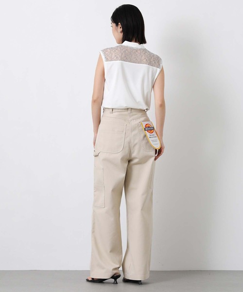 Boutique Ordinary（ブティークオーディナリー）の「レース切替ハイネックノースリカットソー（Tシャツ/カットソー・レディース・ホワイト/ブラック・FREE）」の18枚目の写真