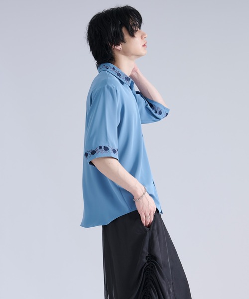 Ellno Loset（エルノロゼット）の「【新色追加】ローズ刺繍トロミSS