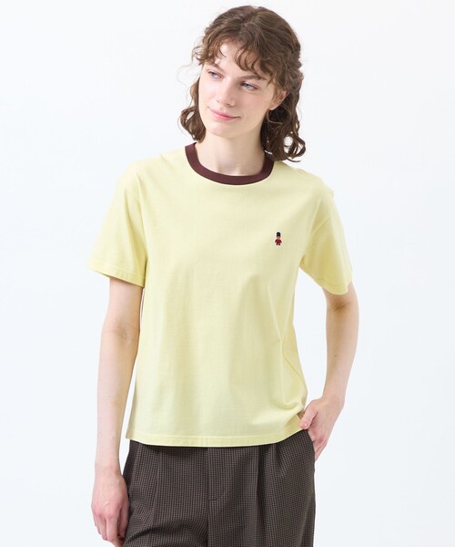 MACKINTOSH PHILOSOPHY(マッキントッシュ フィロソフィー)の「バッキンガムベア リンガーネックTシャツ(Tシャツ/カットソー・レディース・カーキ/ブラック/イエロー/グレー系その他2/オフホワイト・38)」の1枚目の写真