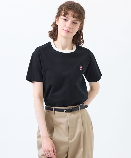 MACKINTOSH PHILOSOPHY(マッキントッシュ フィロソフィー)の「バッキンガムベア リンガーネックTシャツ(Tシャツ/カットソー・レディース・カーキ/ブラック/イエロー/グレー系その他2/オフホワイト・38)」の3枚目の写真
