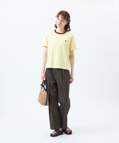 MACKINTOSH PHILOSOPHY(マッキントッシュ フィロソフィー)の「バッキンガムベア リンガーネックTシャツ(Tシャツ/カットソー・レディース・カーキ/ブラック/イエロー/グレー系その他2/オフホワイト・38)」の9枚目の写真