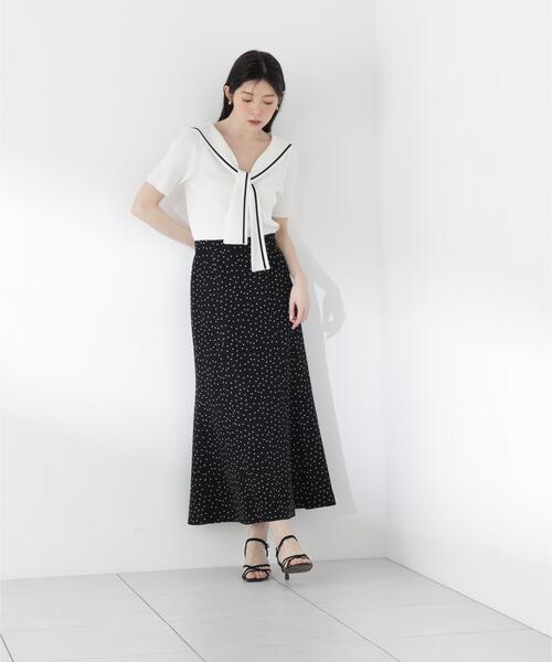 PROPORTION BODY DRESSING(プロポーションボディドレッシング)の「【青島心さん着用】ドット柄マーメイドスカート / 1216120500(スカート・レディース・オフホワイト/ブラック・MEDIUM/P/S/SMALL)」の22枚目の写真