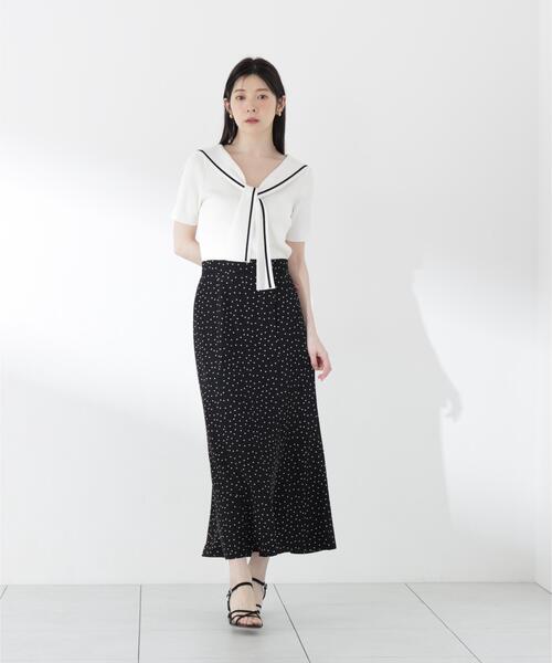 PROPORTION BODY DRESSING(プロポーションボディドレッシング)の「【青島心さん着用】ドット柄マーメイドスカート / 1216120500(スカート・レディース・オフホワイト/ブラック・MEDIUM/P/S/SMALL)」の20枚目の写真