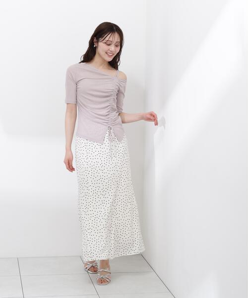 PROPORTION BODY DRESSING(プロポーションボディドレッシング)の「【青島心さん着用】ドット柄マーメイドスカート / 1216120500(スカート・レディース・オフホワイト/ブラック・MEDIUM/P/S/SMALL)」の6枚目の写真