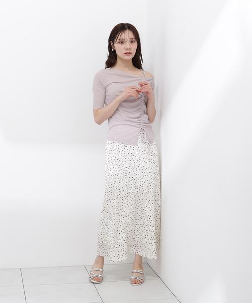PROPORTION BODY DRESSING(プロポーションボディドレッシング)の「【青島心さん着用】ドット柄マーメイドスカート / 1216120500(スカート・レディース・オフホワイト/ブラック・MEDIUM/P/S/SMALL)」の7枚目の写真