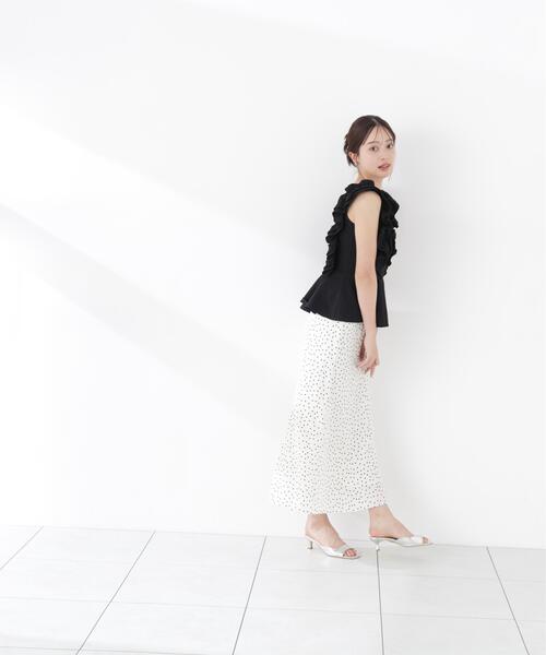 PROPORTION BODY DRESSING(プロポーションボディドレッシング)の「【青島心さん着用】ドット柄マーメイドスカート / 1216120500(スカート・レディース・オフホワイト/ブラック・MEDIUM/P/S/SMALL)」の9枚目の写真
