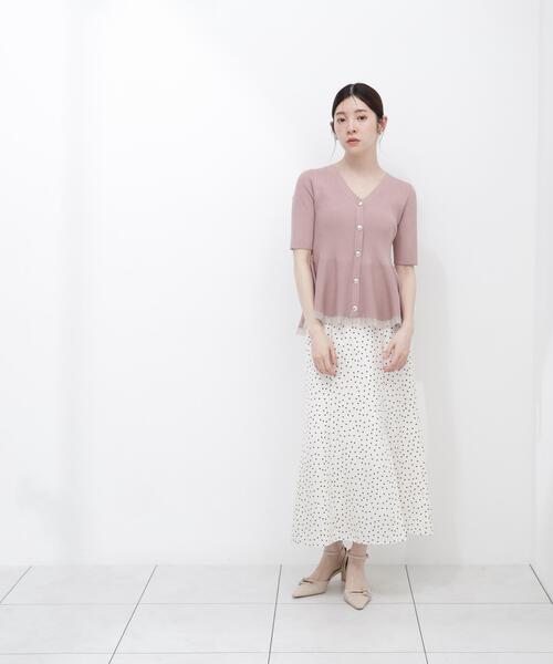PROPORTION BODY DRESSING(プロポーションボディドレッシング)の「【青島心さん着用】ドット柄マーメイドスカート / 1216120500(スカート・レディース・オフホワイト/ブラック・MEDIUM/P/S/SMALL)」の11枚目の写真