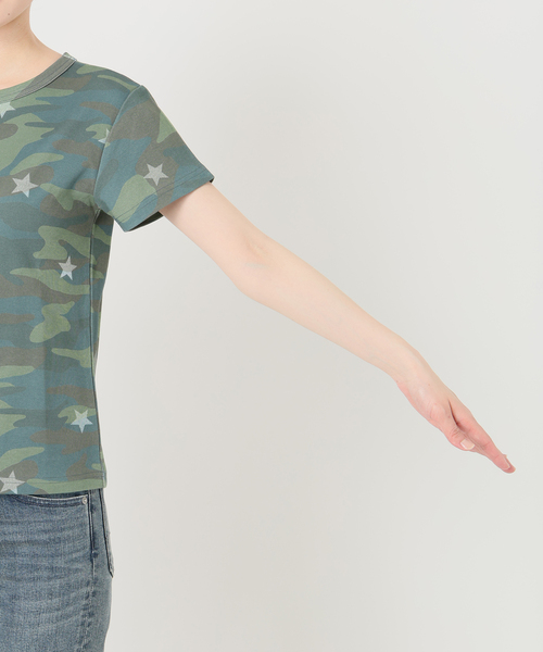 Oriens JOURNAL STANDARD（オリエンス ジャーナルスタンダード）の「《追加》カモフラージュ スターTシャツ（Tシャツ/カットソー・レディース・ネイビー/ピンク/グリーン/イエロー・FREE）」の16枚目の写真