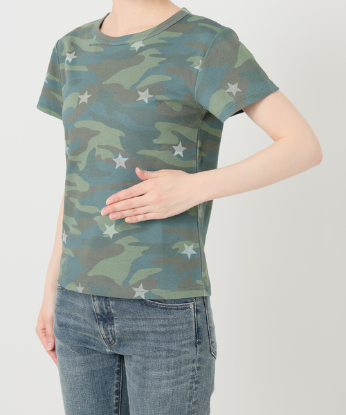 Oriens JOURNAL STANDARD（オリエンス ジャーナルスタンダード）の「《追加》カモフラージュ スターTシャツ（Tシャツ/カットソー・レディース・ネイビー/ピンク/グリーン/イエロー・FREE）」の17枚目の写真